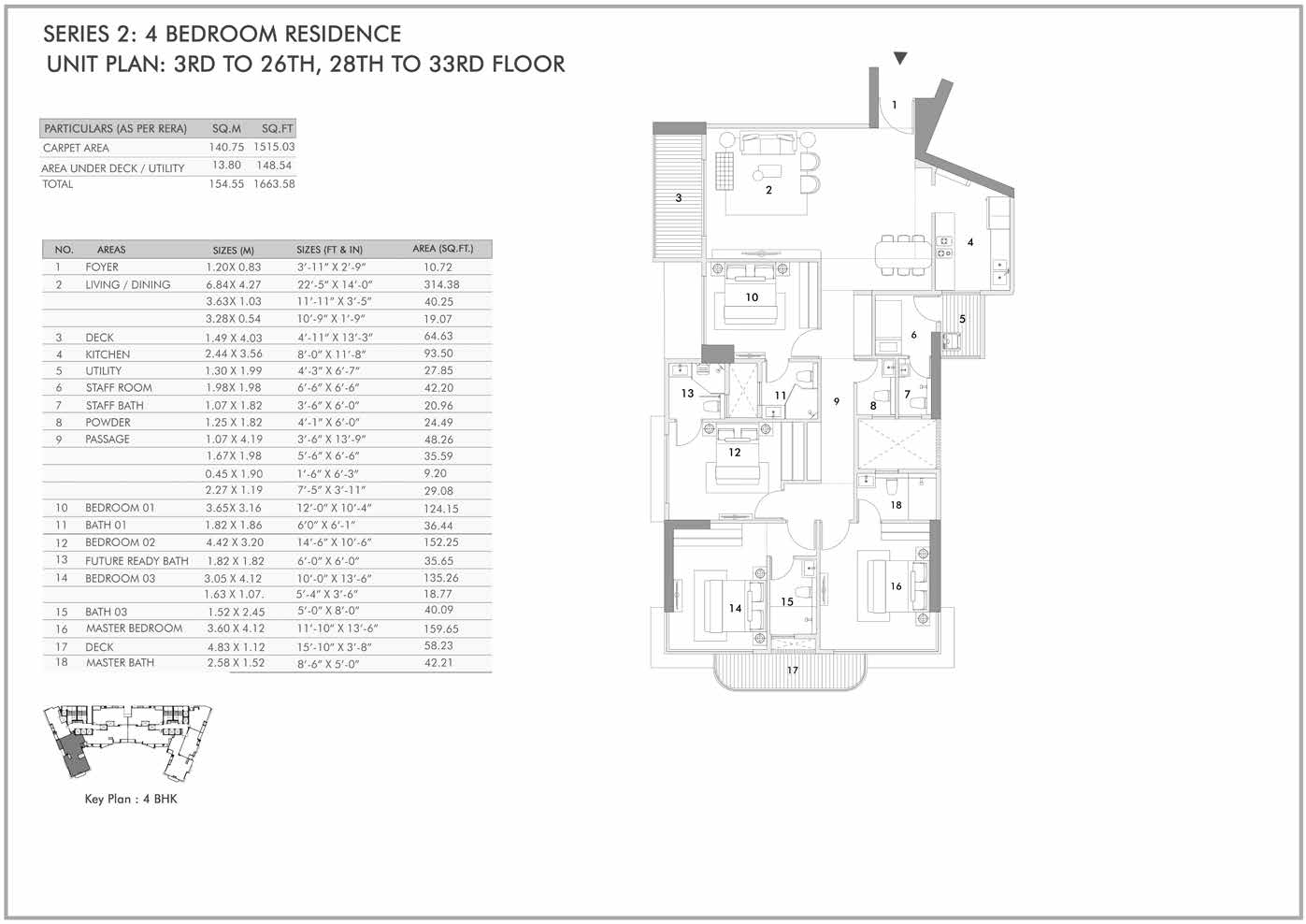 4 BHK Floor Plan